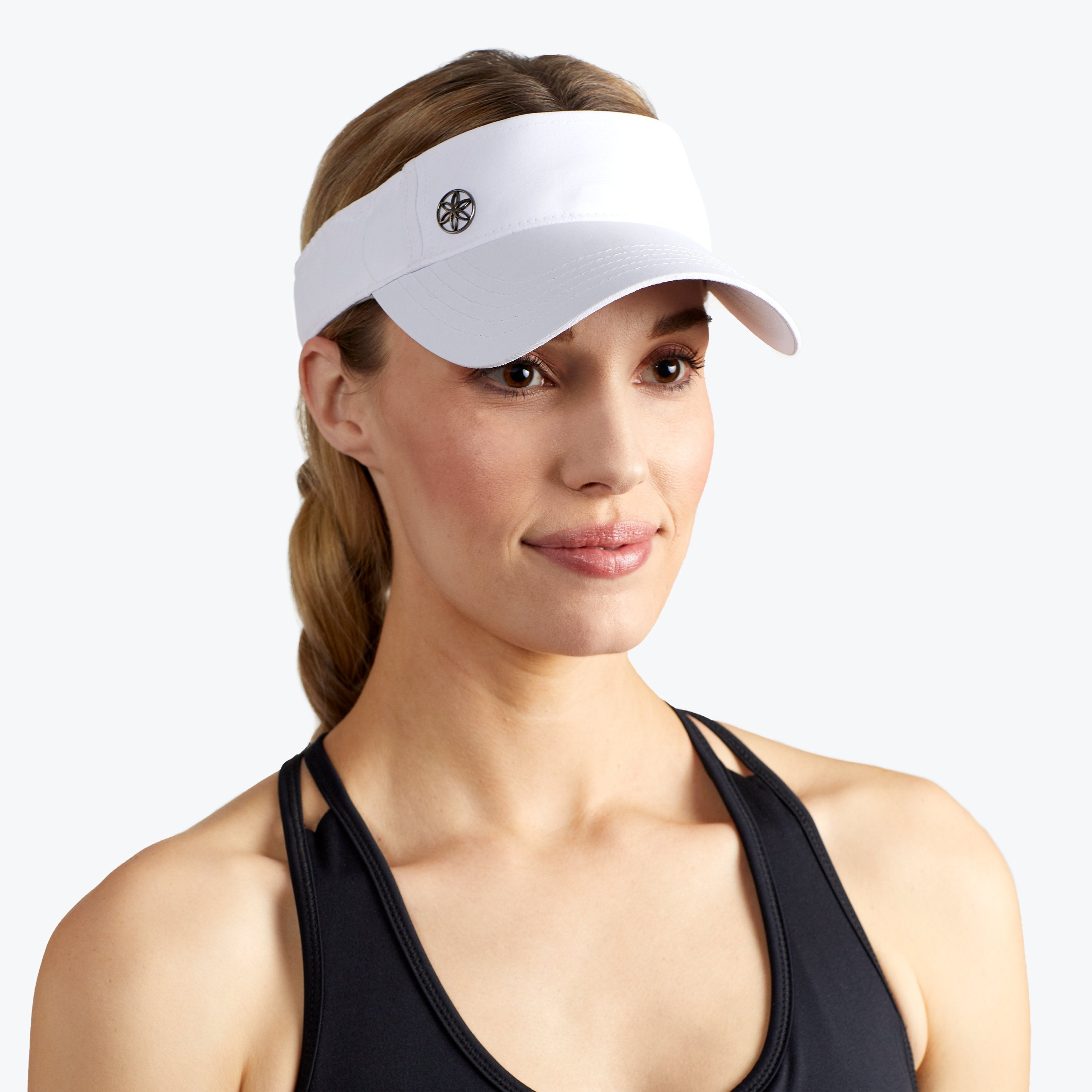 Classic Fitness Visor white on model front view