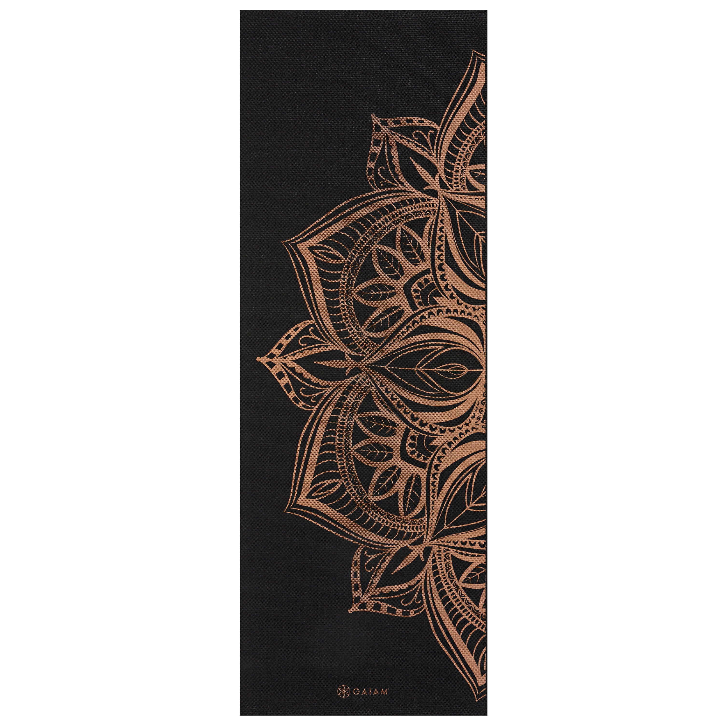 Premium Reversible Marbled Bronze Medallion Yoga Mat (6mm)